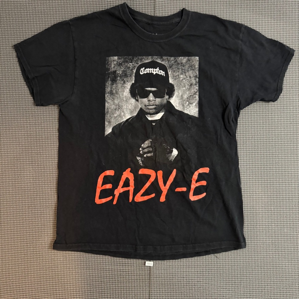 Eazy-E Ruthless Merchandise Compton Graphic T-Shirt Black Large 2019 Rap Tee